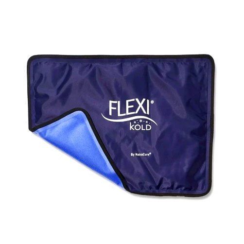 NatraCure FlexiKold Reusable Gel Large Ice Pack with Straps – Cold Compress Gel Cold Pack for Injuries – Flexible Medical Ice Wrap for Back, Shoulders, Legs, Knees, Sciatica, Muscle Pain – Standard