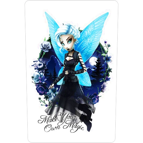 Hexxie Juniper Make Your Own Magic Greet Tin Card Small Sign White 10x15cm