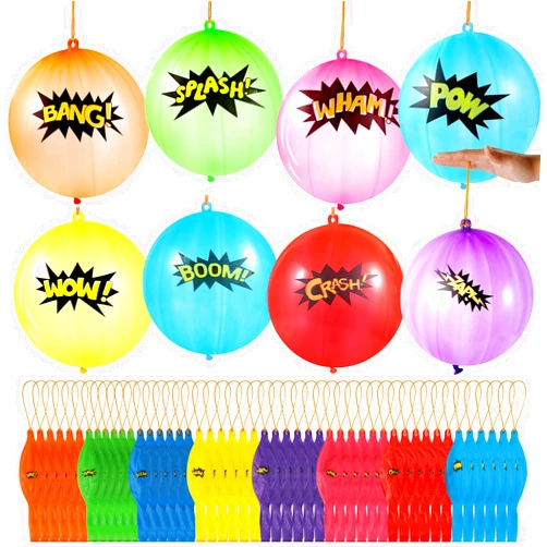 Kolewo4ever 48 pieces 18'' Hero Text Balloons Assorted Colors Latex Balloons Party Favor Supplies Decorations Hero Design Punch Balloons for Birthday Party Festival Event Carnival Decorations (Hero)