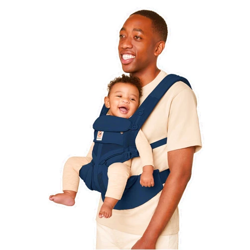 Ergobaby Omni Classic (formerly OMNI 360) All-Position Baby Carrier for Newborn to Toddler with Lumbar Support and Cool Air Mesh, 7-45 Pounds, Midnight Blue, One Size