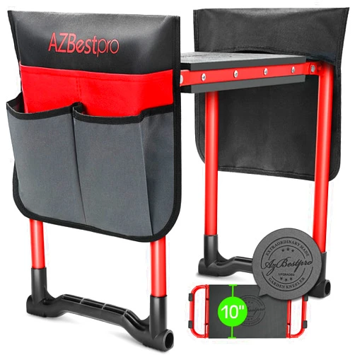 AZBESTPRO Garden Kneeler and Seat Heavy Duty,Upgraded Foldable Gardening Stool Widened to 10