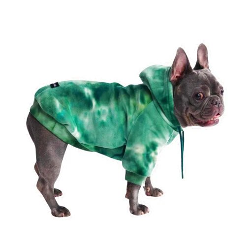 Spark Paws Dog Hoodie - Premium Quality, Buttery Soft, Superior Comfort and Fit, Calming Fleece Interior, Suitable for All Breeds -Green Skydye, L