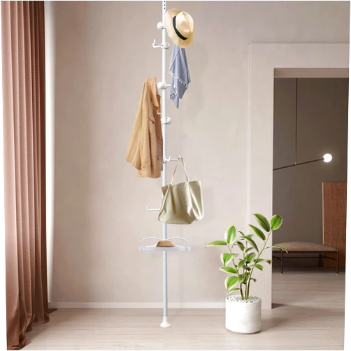 JAOTREL Coat Rack, Telescopic Free-Standing Clothes rack for Hanging Clothes, 70