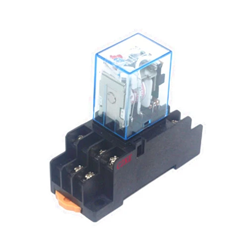 XUEFU 5pcs MY4NJ Coil AC12V AC24V DC12V DC24V DC 36V AC110V AC220V AC380V HH54P 5A 220V Miniature Electromagnetic General Purpose Relay (Size : DC12V)