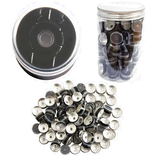 Chudeng 20mm Black Flip Top Caps-100 Pcs Aluminum-Plastic Black Caps for Glass Vial