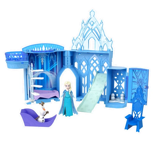 Mattel Disney Princess Toys, Storytime Stackers Elsa Ice Palace, Stackable Castle Doll House with Small Doll & 8 Pieces, Inspired by The Disney Frozen Movies