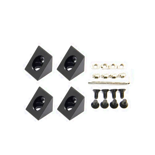 Befenybay 4PCS Black Angle Sharp Corner Bracket Connector for 6mm Slot Aluminum Extrusion Profile 2020 Series (Angle Corner)