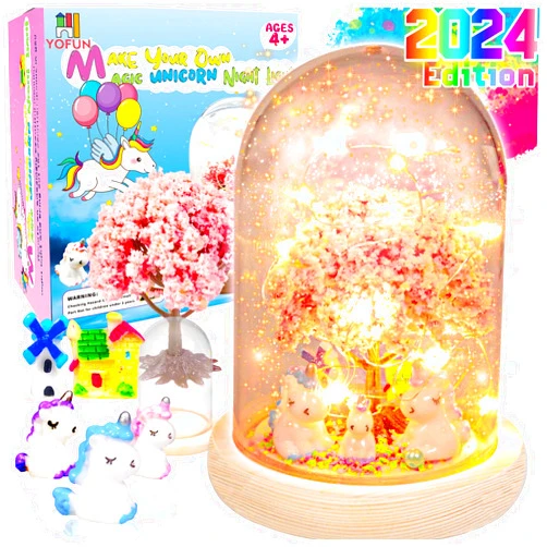 Y YOFUN YOFUN Make Your Own Unicorn Night Light - Unicorn Craft Kit for Kids, Arts and Crafts Nightlight Project Novelty for Girl Age 4 to 9 Year Old, Unicorns Gifts for Girls
