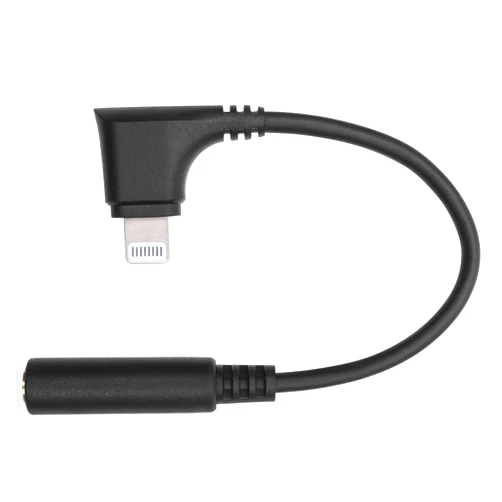 Movo IMA-3 Female 3.5mm TRRS Microphone Audio Adapter Cable to Right-Angle Lightning Dongle - Headphone Adapter Compatible with Apple iPhone and iPad