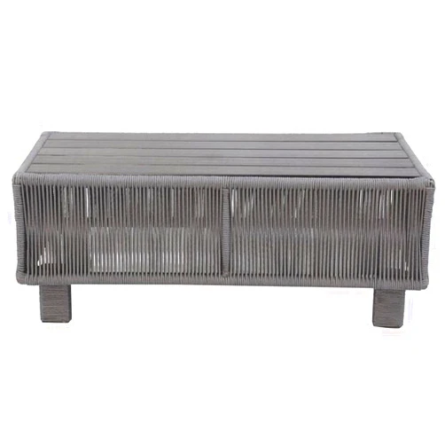 Teva Furniture Cancun Aluminum Frame Coffee Table in Dark Gray