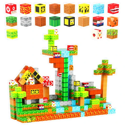IDrone 100PCS Magnetic Blocks - Building Cube Game Toys for Kids Ages 3-5 4-8 8-12, STEM Sensory Toys for Boys & Girls 3+, Stacking Toy Gifts for Toddlers Christmas Birthday, Educational Construction Toys