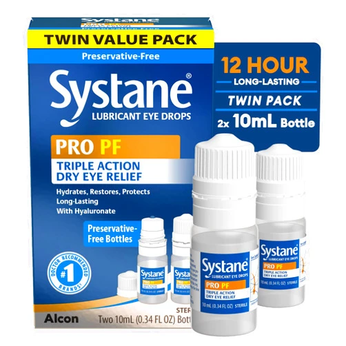 Systane PRO PF Multi-dose Preservative-Free Lubricant Eye Drops 2 Count