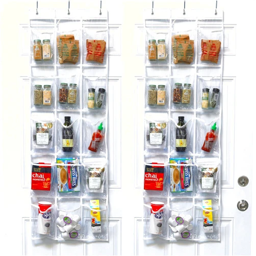 Simple Houseware Crystal Clear Over The Door Hanging Pantry Organizer (52
