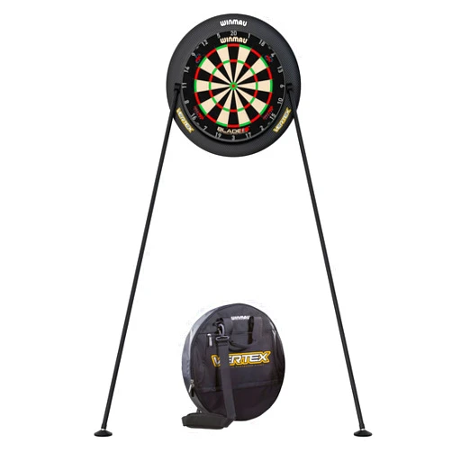WINMAU Vertex Dart Board Stand - Portable Dartboard Mount & Stand - Includes Wall Protection from Darts and Carry Bag