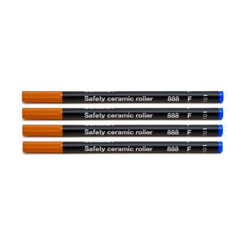 SCHMIDT 4 Pack - Blue Fine Tip Schmidt 888 Rollerball Refill