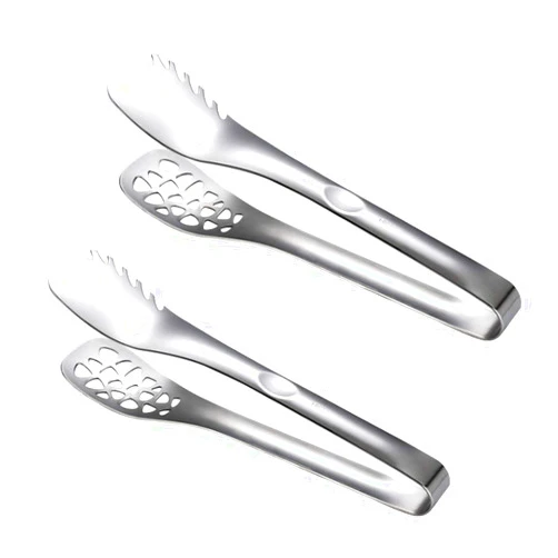 SOLEADER Kitchen Tongs Serving Tongs Salad Tongs, Tongs for Cooking, Tongs for Serving Food, 10 inch Food-Grade Premium 304 Stainless Steel Tongs, Buffet Tongs, Serving Utensils Pack of 2