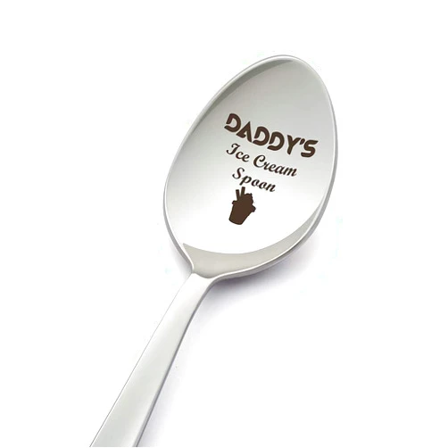 LYF Collection Daddy's ice cream Spoon Fathers day Present, Spoon Present for dad, Present for Ice Cream Lover - Crafted by LYF Collections