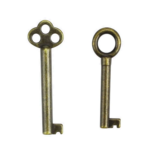 VIDABTE KY-6 KY-13 Hollow Barrel Antique Skeleton Key for Vintage and Modern Cabinet Doors, Dresser Drawers, Grandfather Clocks and Many More(2 pcs)