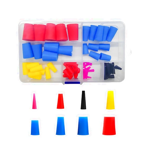 Gasedin 60 PCS Silicone Tapered Plug Kit, High Temp Resistant Silicone Stoppers Assortment Kits, Protecting Hole Plugs During Spraying, Coating, Painting, Car Accessories