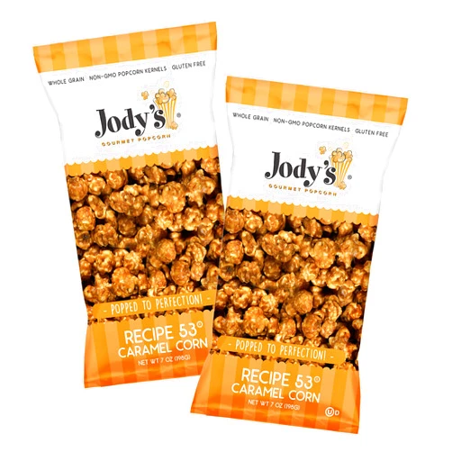 Jody's Jody’s Gourmet Popcorn – Recipe 53 Caramel Corn x2 (7 oz Each Bag) – Sweet Buttery Caramel Popcorn – Handcrafted Snack – Perfect for Movie Nights, Parties, Gifting, and Celebrations