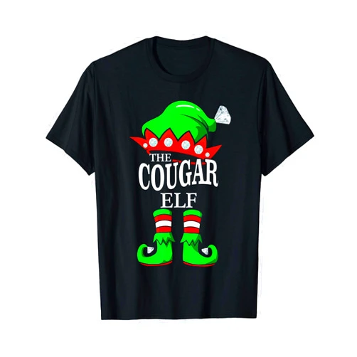 Christmas Elf Family Holiday Gift Apparel INC. The Cougar Elf Matching Group Family Christmas Gift T-Shirt