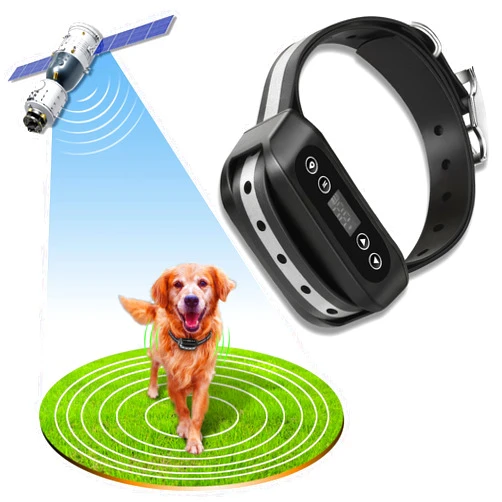 FOCUSER GPS Wireless Dog Fence System, Electric Satellite Technology Pet Containment System by GPS Signal for Dogs and Pets with Waterproof & Rechargeable Collar Receiver, Container Boundary (Black)