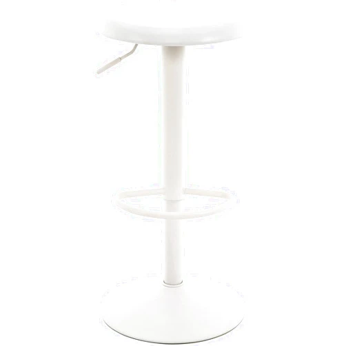 Brage Living Adjustable Bar Stool, Swivel Round Metal Airlift Barstool, Backless Counter Height Bar Chair for Kitchen Dining Room Pub Cafe, 1 pc (White)