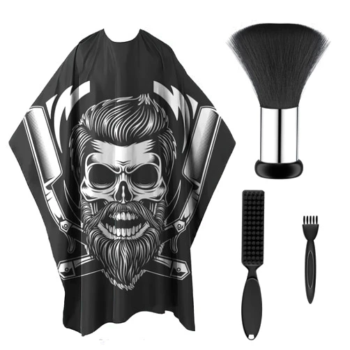 Vetmor Professional Hair Cutting Salon Barber Cape with Neck Duster, Hair Clippers Trimmer Shaver Razor Cleaning Brush