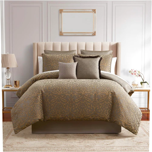 Waterford Clancy 8 Piece King Comforter Set, Grey