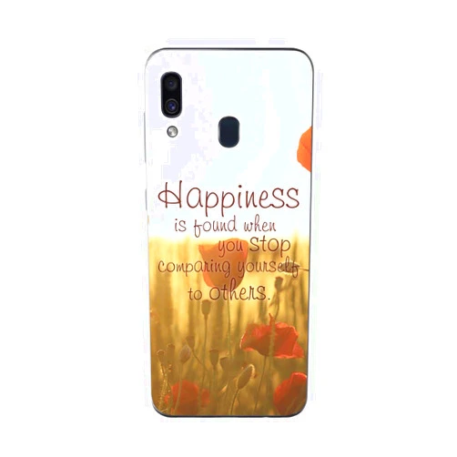 MIGHTY SKINS MightySkins Skin for Samsung Galaxy A20 / A30 - Be Happy | Protective, Durable, and Unique Vinyl Decal wrap Cover | Easy to Apply, Remove, and Change Styles | Made in The USA (SAGA20-Be Happy)