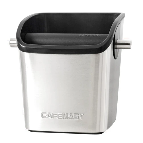 CAFEMASY Coffee Knock Box Espresso Accessories - Home Use Small Coffee Puck Knock Box Stainless Steel for Espresso Machine Coffee Grounds