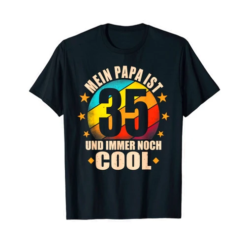 Vater Geburtstagsgeschenk für Männer Geschenke Mein Papa ist 35 und richtig cool - 35th Birthday Man T-Shirt