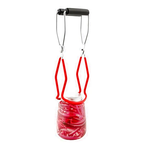 Restaurantware Met Lux 8.8 x 3.2 Inch Canning Jar Lifter 1 Durable Mason Jar Grabber - Withstands High Heat Vinyl-Coated Clamps Stainless Steel Jar Holder For Canning With Soft-Touch Grip Handle