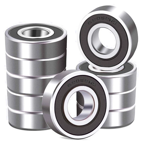 DEEPDREAM 10 Pcs 6205-2RS Double Rubber Seal Bearings 25x52x15mm, Pre-Lubricated and Stable Performance and Cost Effective, Deep Groove Ball Bearings