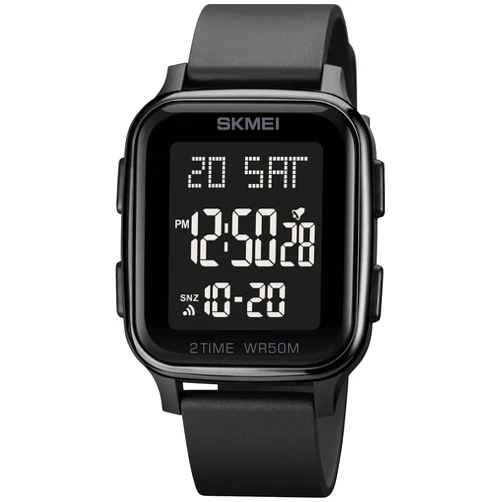 Gosasa Classic Square Face Unisex Women's Men's Digital Multifunction Outdoor Casual Watch Countdown 50M Waterproof Led Light Wristwatch