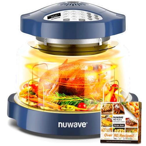 Nuwave Oven Pro Plus Air Fryer, Infra-Red Countertop, 2025 Advanced Convection, No Defrosting or Preheating, Cook Fresh or Frozen, Durable Power Dome, 100 Presets & 50 Memory, PFAS Free, Dark Blue