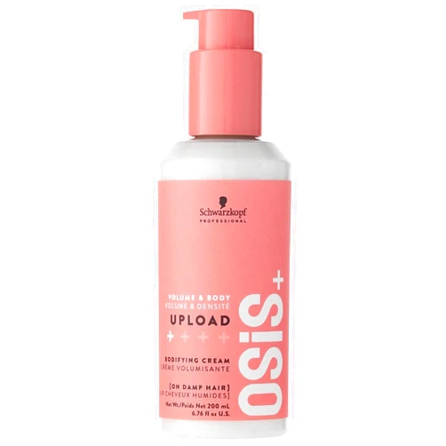 OSiS+ Upload Volume Cream – Lightweight Volumizing Hair Treatment – Conditioning Style Control and Volume Effect - Blow Dry Heat Protection, 6.75 oz