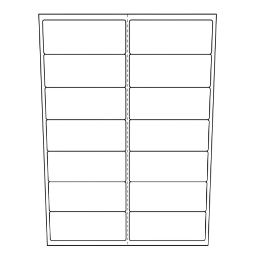Compulabel Mailing Labels for Laser and Inkjet Printers, 4 x 1 1/2 Inches, Permanent Adhesive, 14 per Sheet, 250 Sheets per Carton (331604), White