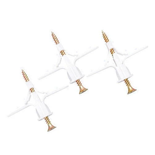 BPJOWVIL Drywall Anchor Kit - Drywall and Hollow-Wall Anchor Assortment Kit, for Drywall，Anchors, Screws, Wall Anchor Hooks, and Hollow-Door Toggle Anchor (White)