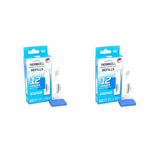 Thermacell Mosquito Repellent Refills; Compatible with Any Fuel-Powered Thermacell Repeller; Highly Effective, Long Lasting, No Spray or Mess; 15 Foot Zone of Mosquito Protection (Pack of 2)