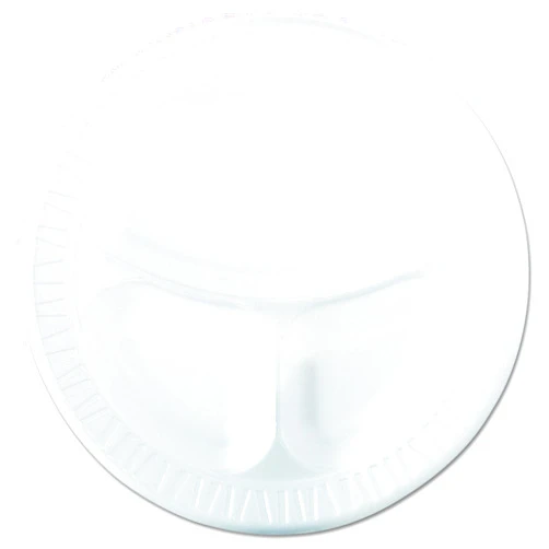 Dart 10CPWQR 10.25 in White Laminated Foam 3 Comp Plate (Case of 500)