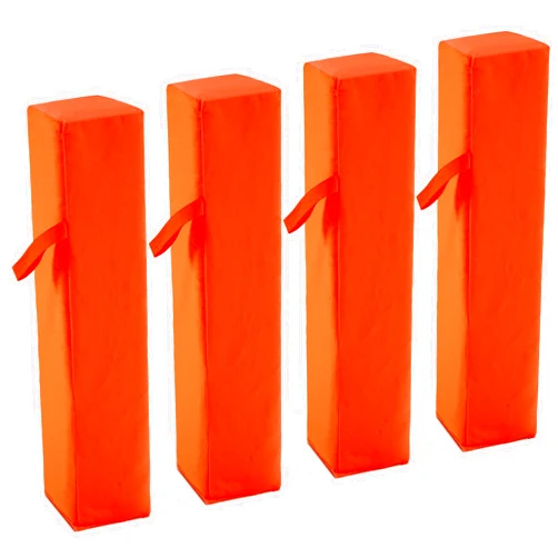 Joewuzun Football Pylons Football Field Markers End Zone Markers Sand Weighted Anchorless Football Endzone Pylons Football Accessories- Orange