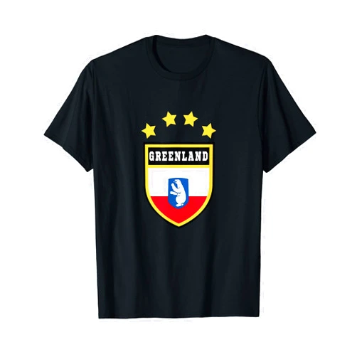 Greenland National Pride T-shirts Greenlander Tees Greenland T-shirt Coat of arms Tee Flag souvenir Nuuk