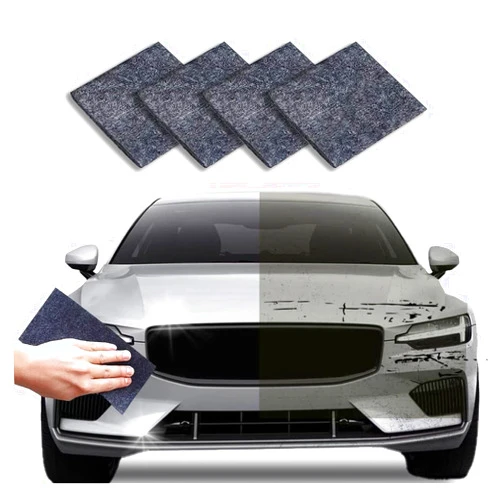 Hysenm 4 Pcs Nano Sparkle Cloth Car Scratchs Remover, Upgrade Nano Sparkle Cloth for Car Scratch, Nano Clean Cloth Scratch Remover Erase Car Paint Residues Water Spots Easily Repair Scratches