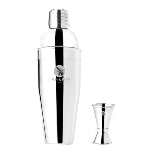 Eden & Rose Home Martini Shaker - Martini Shaker Set - Cocktail Shaker Set with Jigger - Shakers Bartending - Martini Shaker with Strainer - Drink Shakers Cocktail Kit - 24oz Stainless Steel Drink Mixers for Cocktails