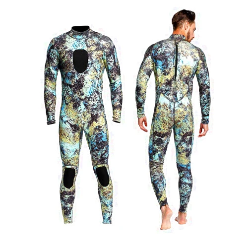 Dyung Tec Wetsuits Mens 3MM Camo Neoprene Scuba Diving Unisex One Piece Sport Skin Spearfishing Full Suit