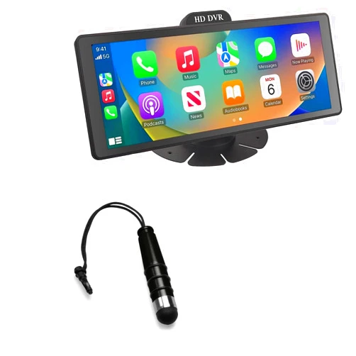 BoxWave Stylus Pen Compatible with Eslyyds Portable Car Radio (10.26 in) - Mini Capacitive Stylus, Small Rubber Tip Capacitive Stylus Pen - Jet Black