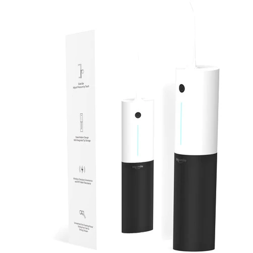 Bigsmile Water Flosser Cordless Portable Dental Irrigator Travel Shower Strong Pick Floss IPX7 200ML Soft Must Have for Kids Braces Bridges (Panda
