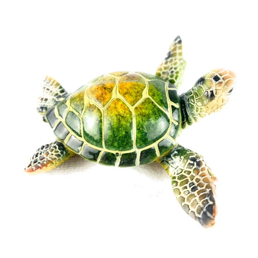 Ain't it Nice Ain’t It Nice Sea Turtle Statue Coastal Ocean Beach Decor Gifts Figurine Beach Room for Home and Office Marine Collectible Sculpture, Green 3.5(L) 4(W) 1.25(H) Inches