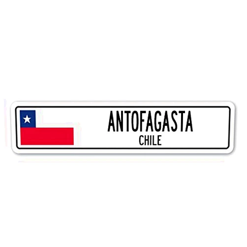 Cortan360 ANTOFAGASTA, Chile Street Sign Decal Chilean Flag City Country Road Wall Gift 8